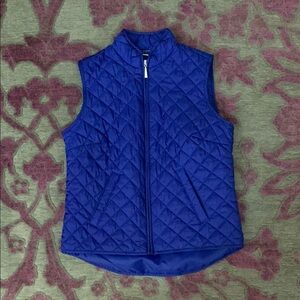 Karen Scott Sport Quilted Vest - Electric Blue - Size Small - Pockets